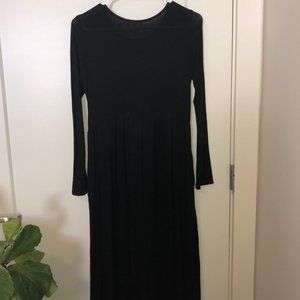 Tea n Rose Black Midi DressL